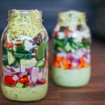 Greek Zucchini Salad In A Mason Jar